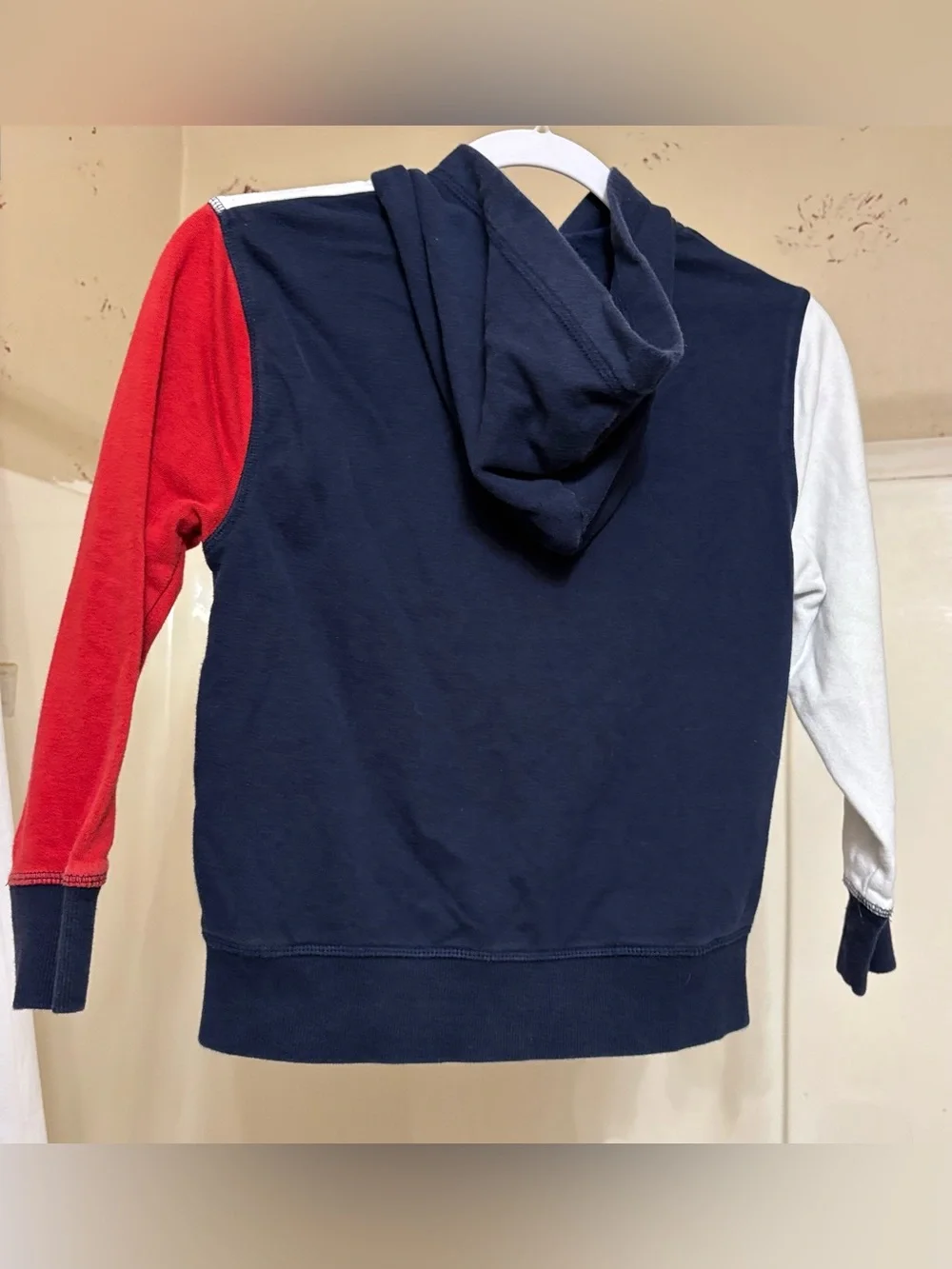 Tommy Hilfiger Kids Colorblock Navy White & Red Zip Hoodie